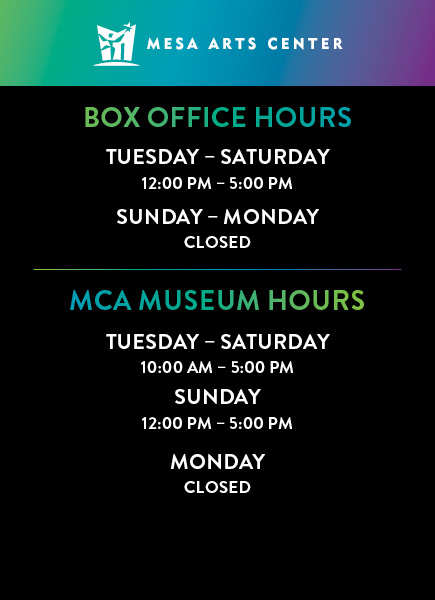 Cover For Box Office and MCA Museum Hours