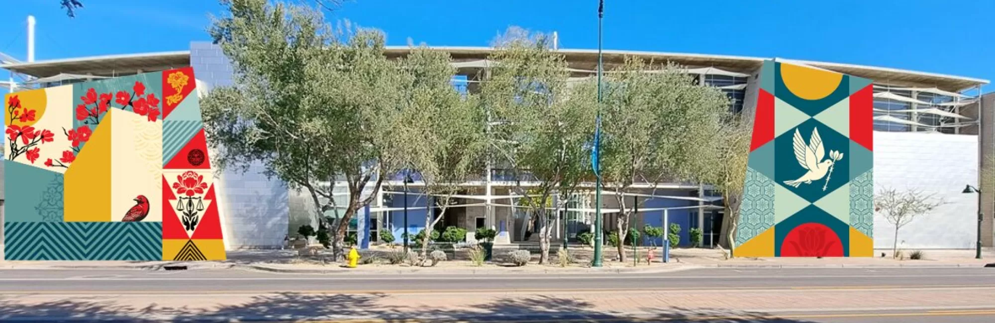 Mesa Arts Center unveils mural by Shepard Fairey in celebration of 20th anniversary